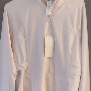 Fabletics Trinity Performance Jacket XL - Egret (light cream)